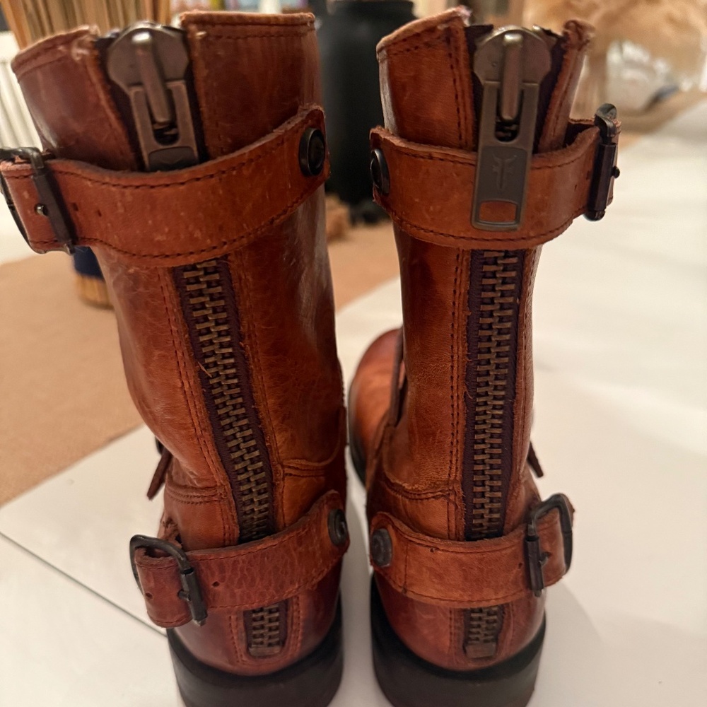 Frye mid-calf leather boots